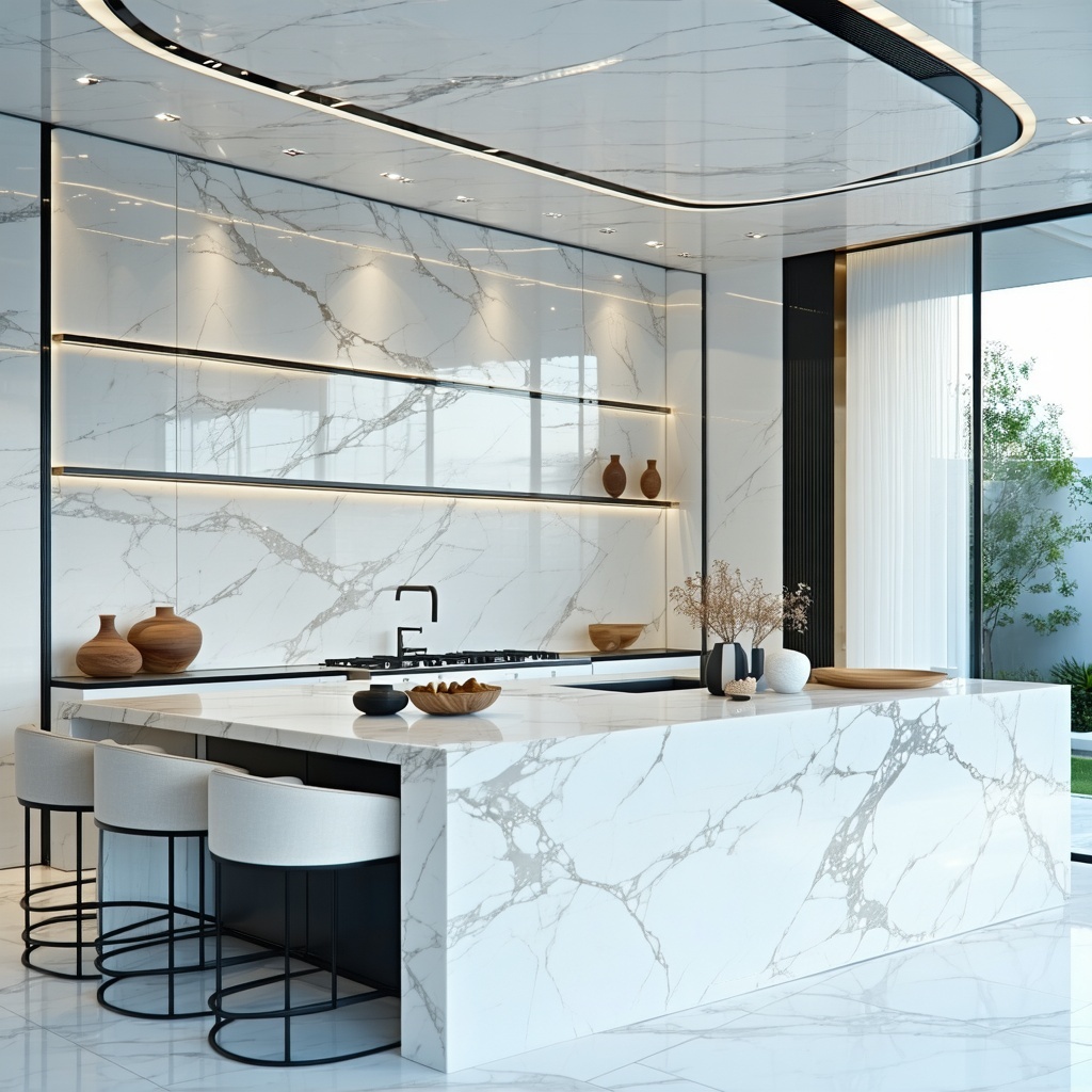 white quartz kitchen-1